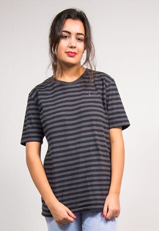 90'S VINTAGE GREY STRIPE NIKE T-SHIRT