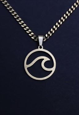 CRW Gold The Great Wave Necklace 