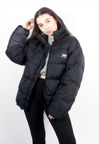 90'S RARE RETRO BLACK & WHITE PUFFER JACKET
