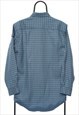 VINTAGE MILIET BLUE CHECKED FLANNEL SHIRT WOMENS