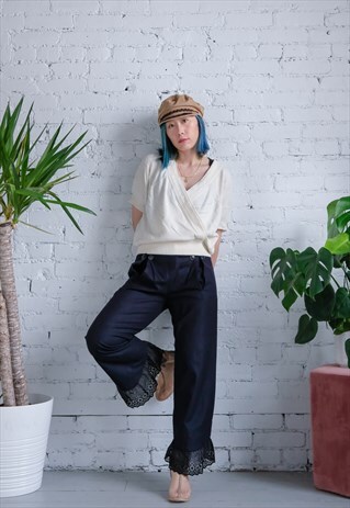 VINTAGE 90S VIVIENNE WESTWOOD ANGLOMANIA NAVY PANTS