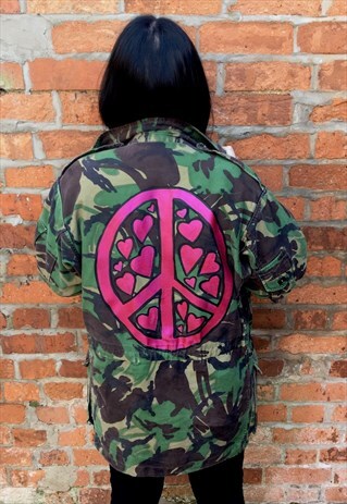 HAND PAINTED CAMO JACKET