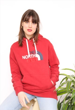 VINTAGE THE NORTH FACE RED JUMPER HOODIE