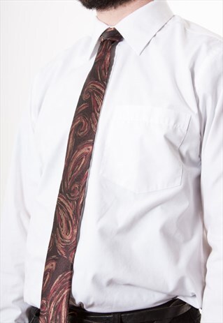 ABSTRACT PLUM NECKTIE