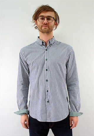 VINTAGE 90'S AMAZING BEAUTIFUL WHITE STRIPED SHIRT