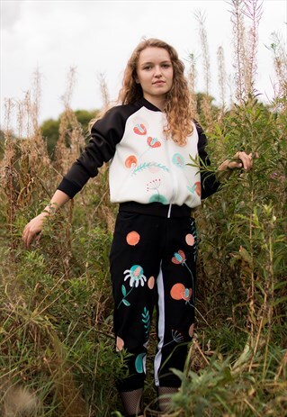 HAND PAINTED JOGGERS, BOTANICAL BLOOMS