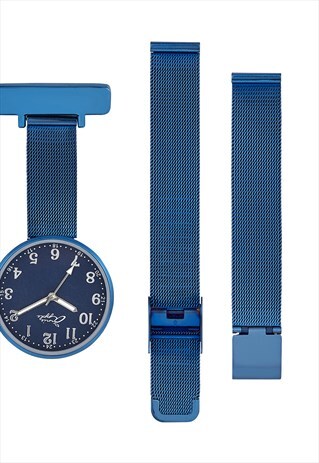 ANNIE APPLE INTERCHANGEABLE BLUE MESH FOB TO WRIST WATCH