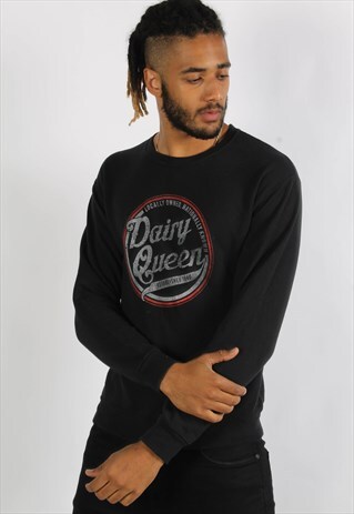 VINTAGE OVERSIZE GRAPHIC SWEATSHIRT BLACK