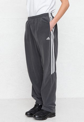 VINTAGE RETRO GREY ADIDAS TRACK BOTTOMS JOGGERS