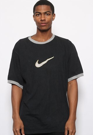 VINTAGE NIKE BIG LOGO T-SHIRT BLACK