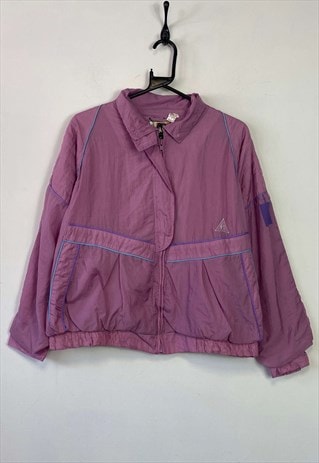 VINTAGE PINK LE COQ SPORTIF WINDBREAKER JACKET WOMENS SMALL