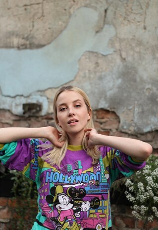 VINTAGE 80'S MICKEY MOUSE PRINT SWEATSHIRT