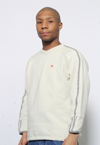 VINTAGE ADIDAS LOGO SWEATSHIRT BEIGE