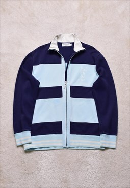Vintage Yves Saint Laurent YSL Blue Colour Block Zip Jacket