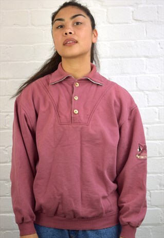 VINTAGE 90'S 1/4 BUTTON SWEATSHIRT