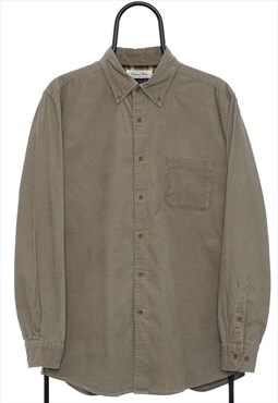Vintage Beige Corduroy Shirt Womens