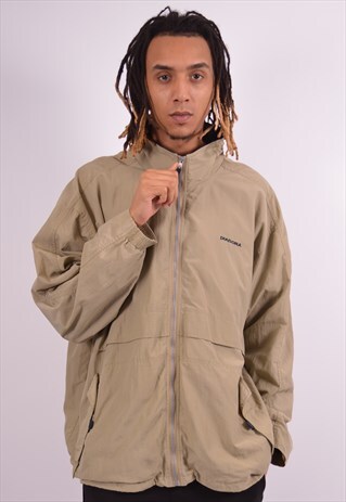 DIADORA MENS VINTAGE JACKET LARGE KHAKI 90S