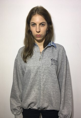 VINTAGE 90' OLDSCHOOL UNISEX GREY COOL SWEATSHIRT