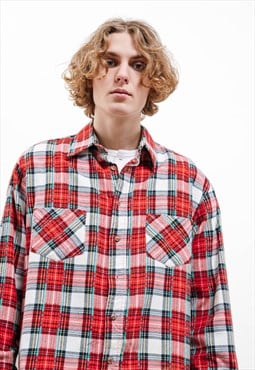 Vintage 90s Lumberman Red Check Button Up Flannel Shirt M/L
