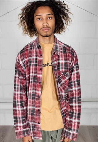 VINTAGE CHECKED LUMBERJACK FLANNEL UNISEX SHIRT