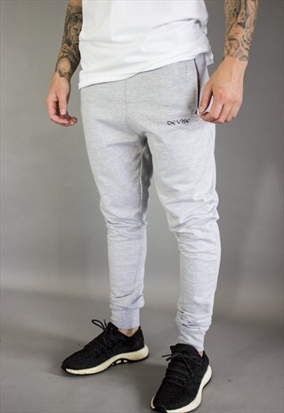 GREY SKINNY JOGGER, ZIPPERS SLIM DROPCROTCH