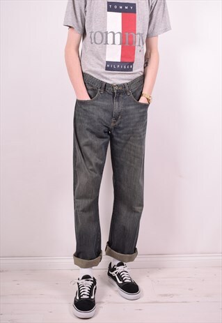 LEE MENS VINTAGE JEANS W32 L32 BLUE 90S
