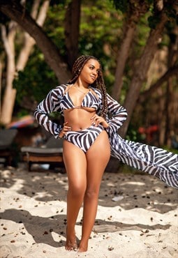 Kams Collection zebra bikini bottoms 