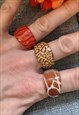 3 PACK OF ANIMAL PATTERNED ACRYLIC RINGS