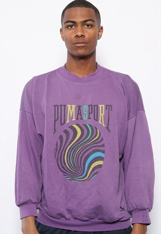 VINTAGE PUMA LOGO SWEATSHIRT PURPLE