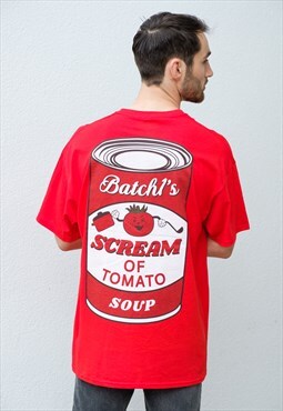 Scream of Tomato Soup Men's Halloween Slogan T-Shirt
