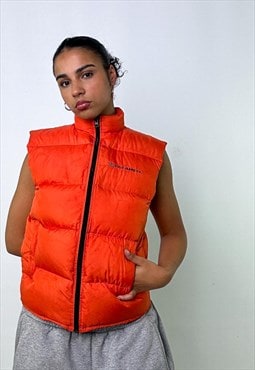 Orange 90s Polo Jeans Ralph Lauren Puffer Jacket Coat Gilet