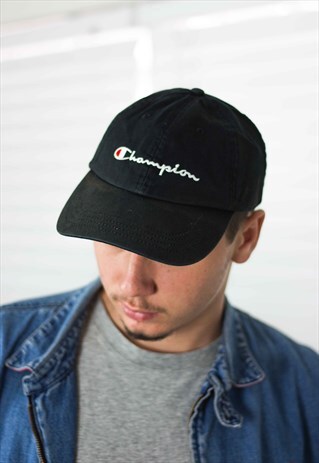 VINTAGE CHAMPION CAP HAT LOGO 90S X 3.2