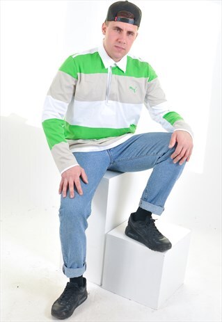 VINTAGE LONG SLEEVE PUMA POLO SHIRT