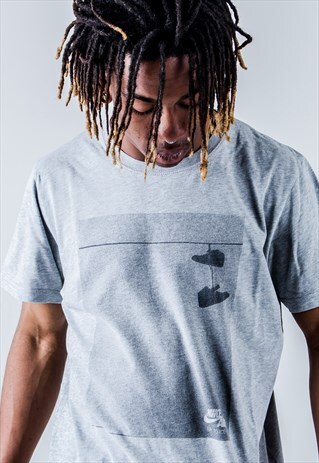 VINTAGE 90S NIKE AIR FORCE 1 T-SHIRT IN GREY