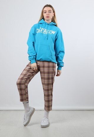 CHAMPION BLUE MEDIUM PRINTED HOODIE