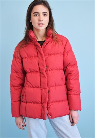 VINTAGE 90'S RETRO SPORTS PUFFER PADDED JACKET