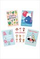 Happy Birthday Japanese Kawaii Cute Greeting Cards Set of 5