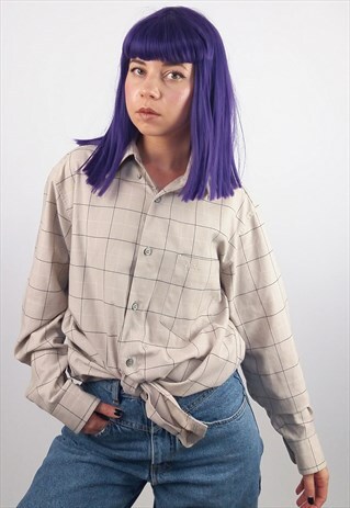 VINTAGE 90'S UNISEX BOYFRIEND SHIRT PLAID PRINT
