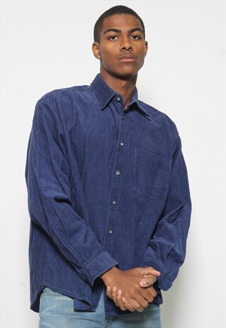 VINTAGE CORDUROY SHIRT BLUE