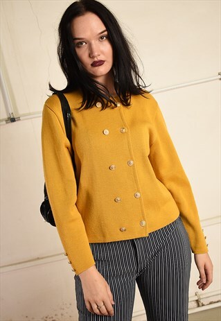 VINTAGE 80S OVERSIZED MINIMALIST PARIS CHIC KNIT CARDIGAN