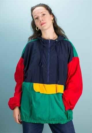 VINTAGE MULTICOLOUR WINDBREAKER JACKET