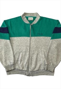 Adidas Originals 80s Grey & Green Zip-Up Track Jacket