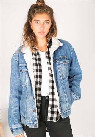 VINTAGE 80S WRANGLER WINTER SHEEPSKIN JACKET / R3200C403