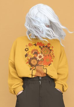 70s Yellow Jumper - Sweatshirt - Vintage Gold Unisex
