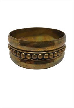 Handmade 1980's vintage wide brass boho bangle