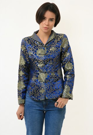 70S VINTAGE CHINESE BLAZER KIMONO SIZE M MEDIUM 3417
