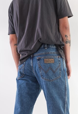 VINTAGE WRANGLER DENIM PANTS TROUSERS 90S BLUE