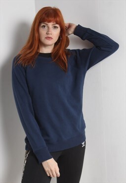Vintage Fruit Of The Loom Sweatshirt Blue