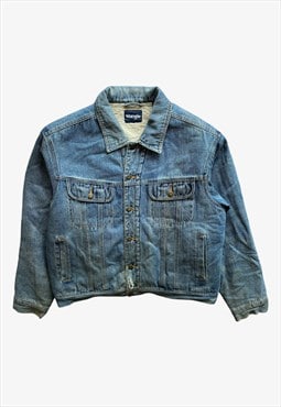 Vintage Y2K Men's Wrangler Blue Denim Jacket