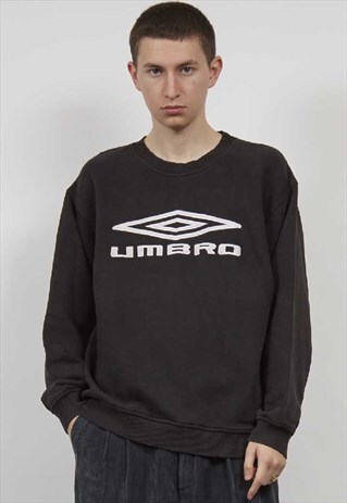 VINTAGE 90'S UMBRO BLACK LOGO SWEATSHIRT